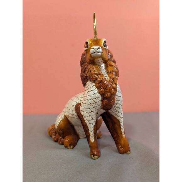 Windstone Editions Horned Ki-Rin Dragon Unicorn Father by Pena 1993 - Picture 2 of 8